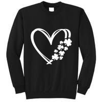 St Patricks Day Irish Heart Shamrocks Tall Sweatshirt