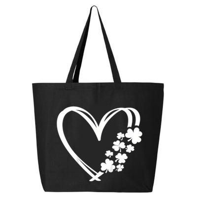 St Patricks Day Irish Heart Shamrocks 25L Jumbo Tote