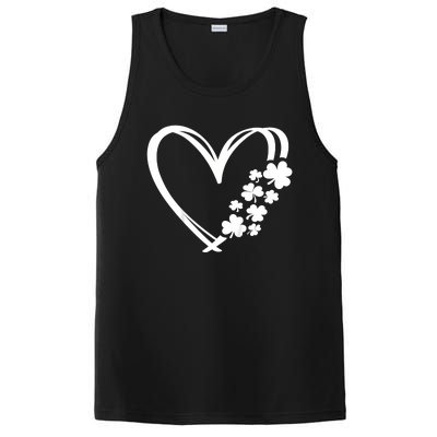 St Patricks Day Irish Heart Shamrocks PosiCharge Competitor Tank