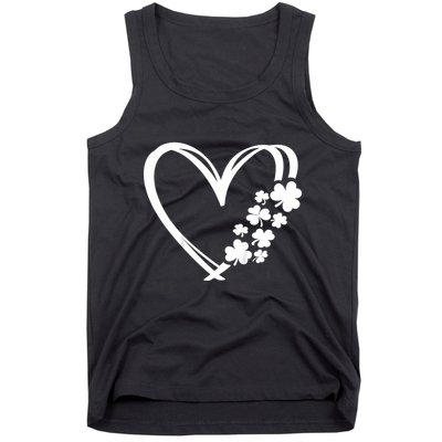 St Patricks Day Irish Heart Shamrocks Tank Top