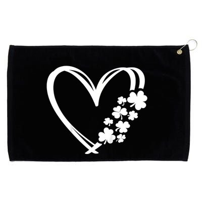 St Patricks Day Irish Heart Shamrocks Grommeted Golf Towel