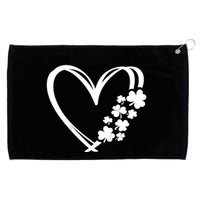 St Patricks Day Irish Heart Shamrocks Grommeted Golf Towel