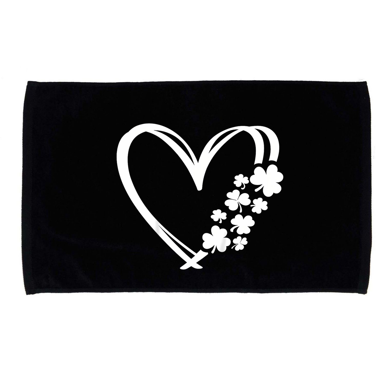 St Patricks Day Irish Heart Shamrocks Microfiber Hand Towel