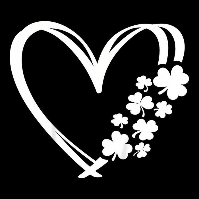 St Patricks Day Irish Heart Shamrocks Cropped Pullover Crew