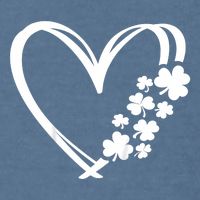 St Patricks Day Irish Heart Shamrocks Garment-Dyed Sweatshirt