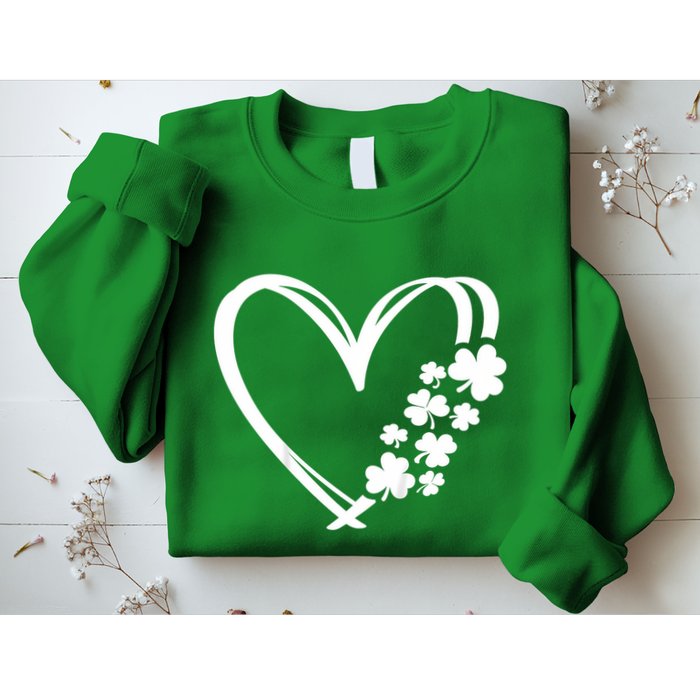 St Patricks Day Irish Heart Shamrocks Sweatshirt