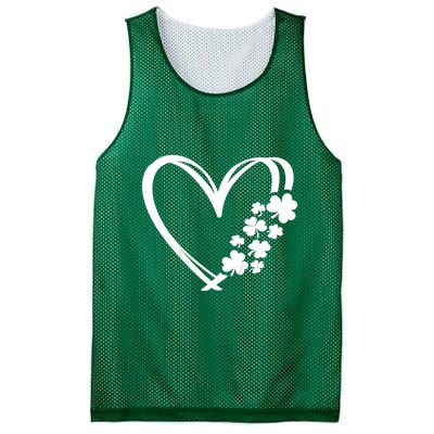 St Patricks Day Irish Heart Shamrocks Mesh Reversible Basketball Jersey Tank