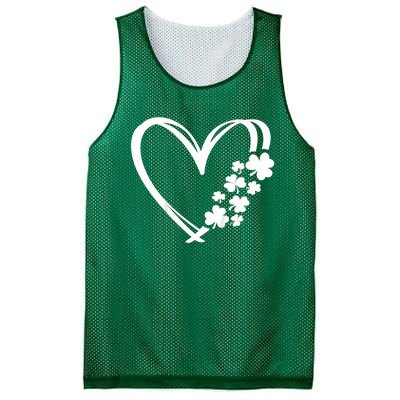 St Patricks Day Irish Heart Shamrocks Mesh Reversible Basketball Jersey Tank