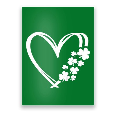 St Patricks Day Irish Heart Shamrocks Poster