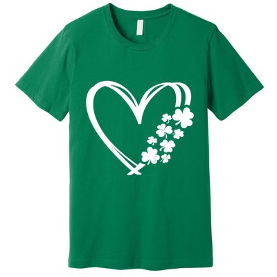 St Patricks Day Irish Heart Shamrocks Premium T-Shirt