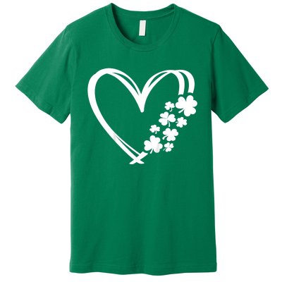 St Patricks Day Irish Heart Shamrocks Premium T-Shirt