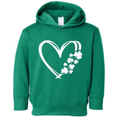 St Patricks Day Irish Heart Shamrocks Toddler Hoodie