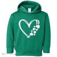 St Patricks Day Irish Heart Shamrocks Toddler Hoodie