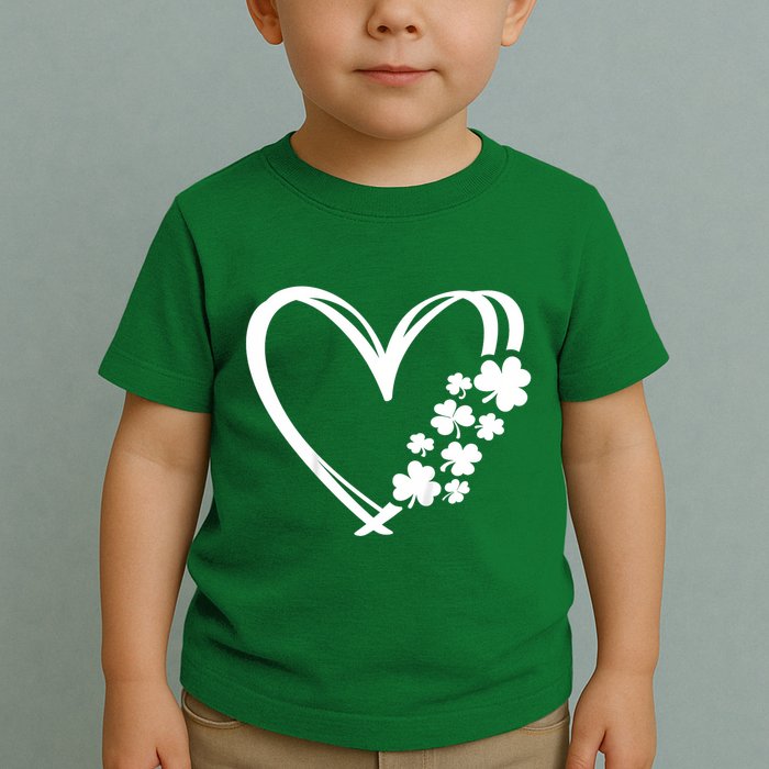 St Patricks Day Irish Heart Shamrocks Toddler T-Shirt