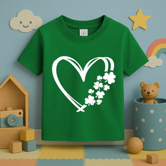 St Patricks Day Irish Heart Shamrocks Toddler T-Shirt