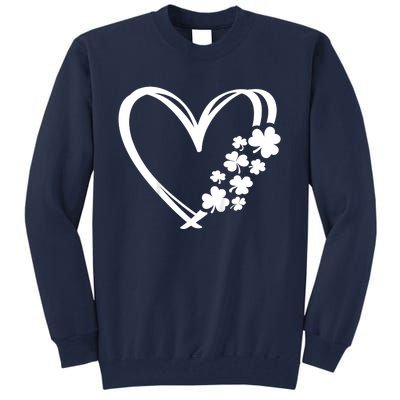 St Patricks Day Irish Heart Shamrocks Tall Sweatshirt