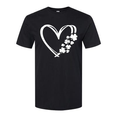 St Patricks Day Irish Heart Shamrocks Softstyle CVC T-Shirt