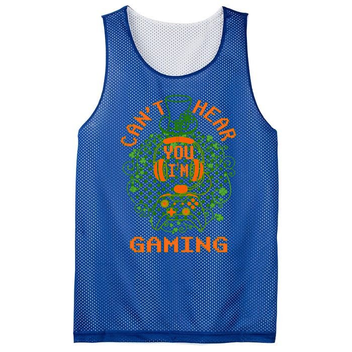 St Patricks Day Gamer Gift Can't Hear You I'm Gaming Vintage Meaningful Gift Mesh Reversible Basketball Jersey Tank