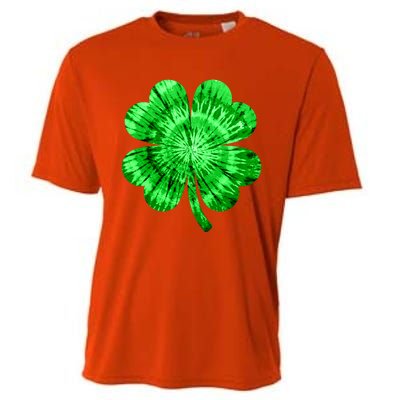 St Patrick's Day Shamrock Tie Dye Women Irish Boy Lucky Cooling Performance Crew T-Shirt