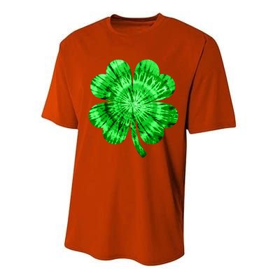 St Patrick's Day Shamrock Tie Dye Women Irish Boy Lucky Performance Sprint T-Shirt