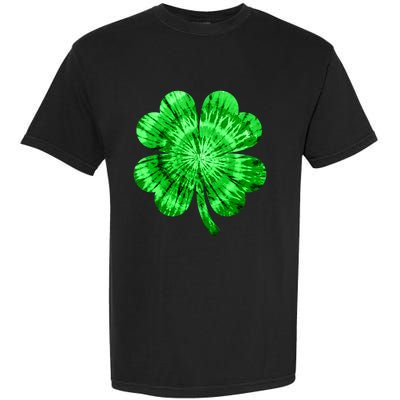 St Patrick's Day Shamrock Tie Dye Women Irish Boy Lucky Garment-Dyed Heavyweight T-Shirt