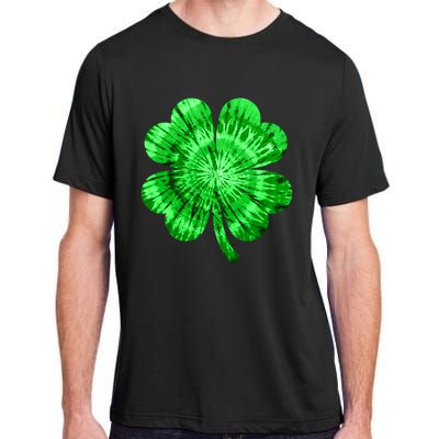 St Patrick's Day Shamrock Tie Dye Women Irish Boy Lucky Adult ChromaSoft Performance T-Shirt