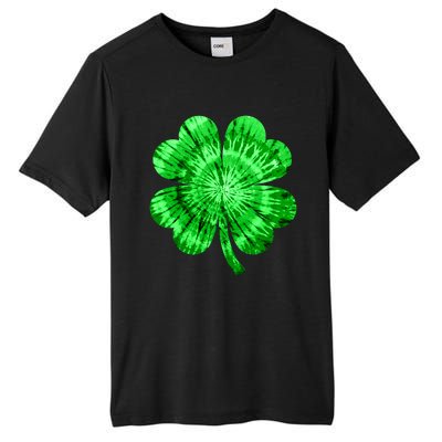 St Patrick's Day Shamrock Tie Dye Women Irish Boy Lucky Tall Fusion ChromaSoft Performance T-Shirt