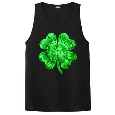 St Patrick's Day Shamrock Tie Dye Women Irish Boy Lucky PosiCharge Competitor Tank