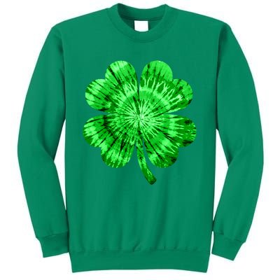 St Patrick's Day Shamrock Tie Dye Women Irish Boy Lucky Sweatshirt