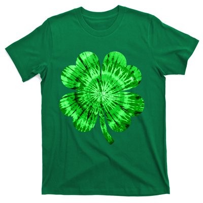 St Patrick's Day Shamrock Tie Dye Women Irish Boy Lucky T-Shirt