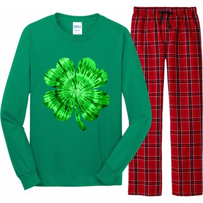 St Patrick's Day Shamrock Tie Dye Women Irish Boy Lucky Long Sleeve Pajama Set