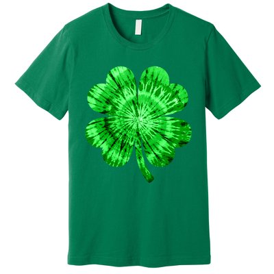 St Patrick's Day Shamrock Tie Dye Women Irish Boy Lucky Premium T-Shirt