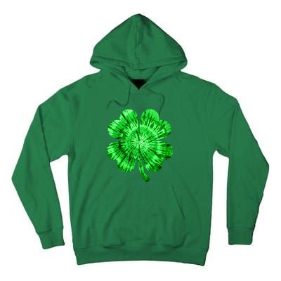 St Patrick's Day Shamrock Tie Dye Women Irish Boy Lucky Tall Hoodie