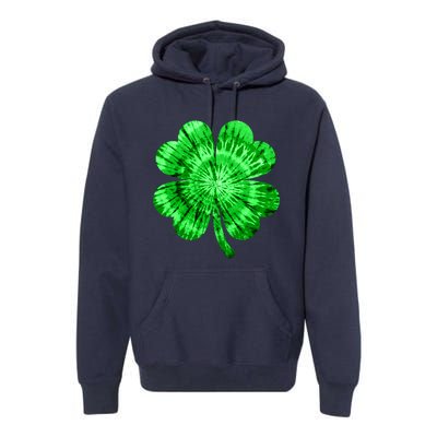 St Patrick's Day Shamrock Tie Dye Women Irish Boy Lucky Premium Hoodie