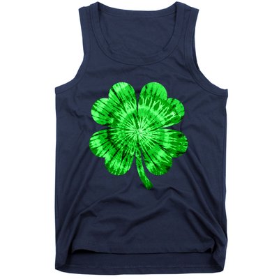 St Patrick's Day Shamrock Tie Dye Women Irish Boy Lucky Tank Top