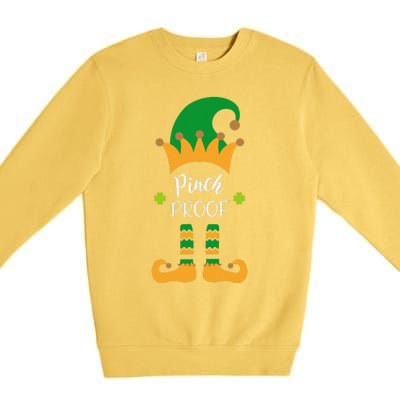 Saint Patrick's Day Pinch Proof Paddy's Day March 17 Design Love Premium Crewneck Sweatshirt