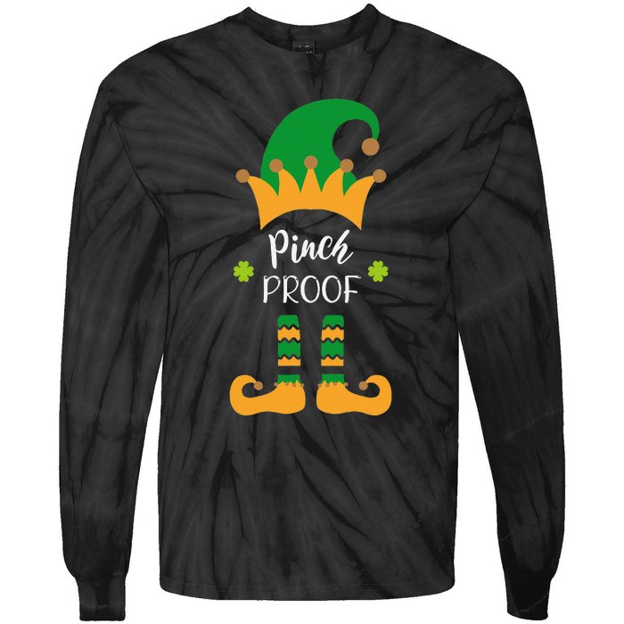 Saint Patrick's Day Pinch Proof Paddy's Day March 17 Design Love Tie-Dye Long Sleeve Shirt