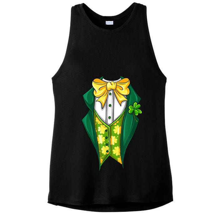St Patrick's Day Tuxedo Ladies PosiCharge Tri-Blend Wicking Tank