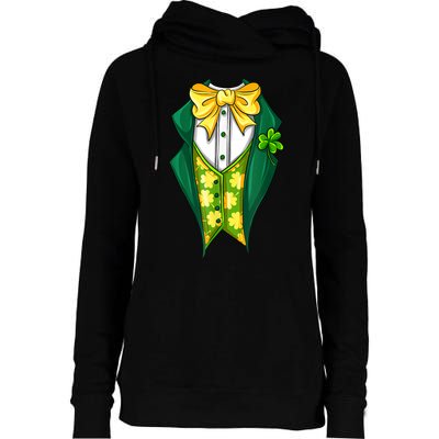 St Patrick's Day Tuxedo Womens Funnel Neck Pullover Hood