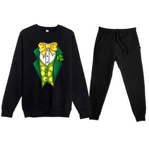 St Patrick's Day Tuxedo Premium Crewneck Sweatsuit Set