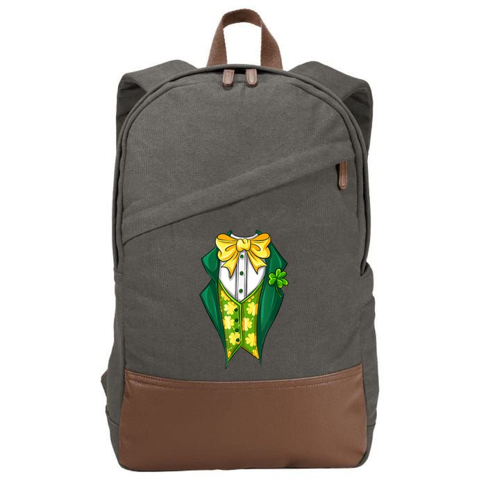 St Patrick's Day Tuxedo Cotton Canvas Backpack