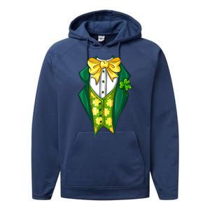 St Patrick's Day Tuxedo Performance Fleece Hoodie