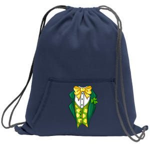 St Patrick's Day Tuxedo Sweatshirt Cinch Pack Bag