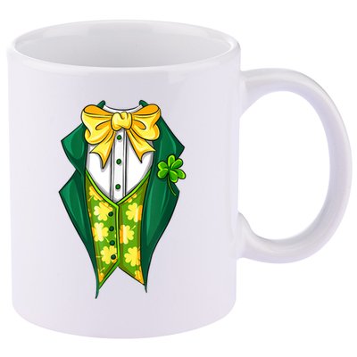 St Patrick's Day Tuxedo 11oz C Handle Ceramic Mug