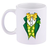 St Patrick's Day Tuxedo 11oz C Handle Ceramic Mug