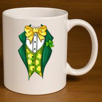 St Patrick's Day Tuxedo 11oz C Handle Ceramic Mug