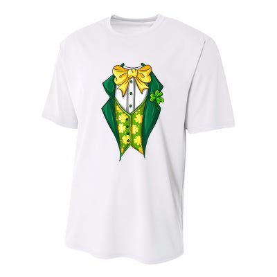 St Patrick's Day Tuxedo Youth Performance Sprint T-Shirt