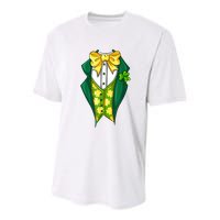 St Patrick's Day Tuxedo Youth Performance Sprint T-Shirt