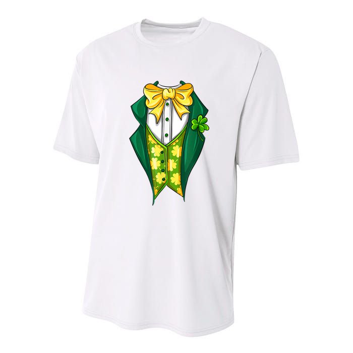 St Patrick's Day Tuxedo Youth Performance Sprint T-Shirt