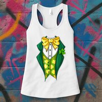 St Patrick's Day Tuxedo Womens Tank Top